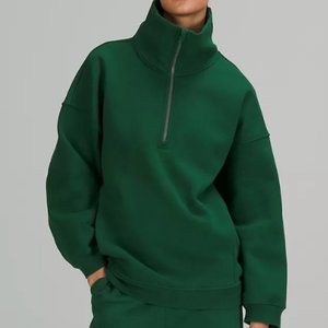 Lululemon - thick fleece half zip - everglade green - M/L